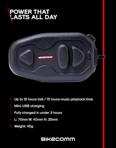 Salut Motorcycle Helmet Speakers Intercom (Single Pack / New Version Black)