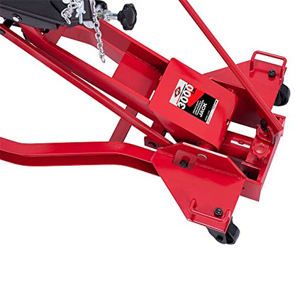 Low Profile Manual Hydraulic Transmission Jack (3000 lbs Capacity)