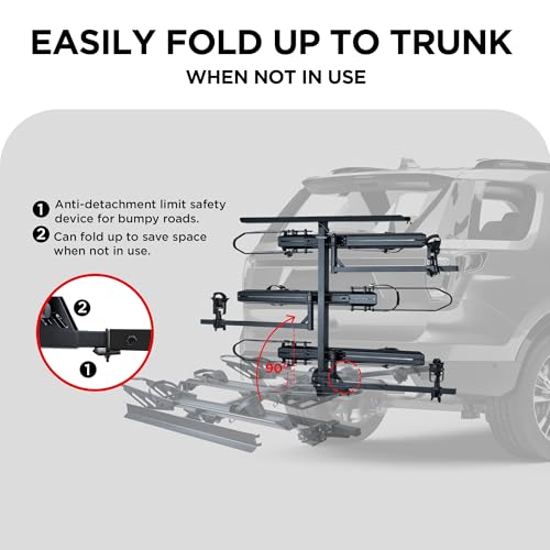 Foldable 3 Ebike Rack with Ramp (3-Ebike Rack+250LBS (with Ramp))