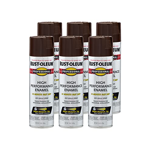 Professional High Performance Gloss Dark Brown Spray Paint (Gloss Dark Brown / 15 Ounce (Pack of 6))