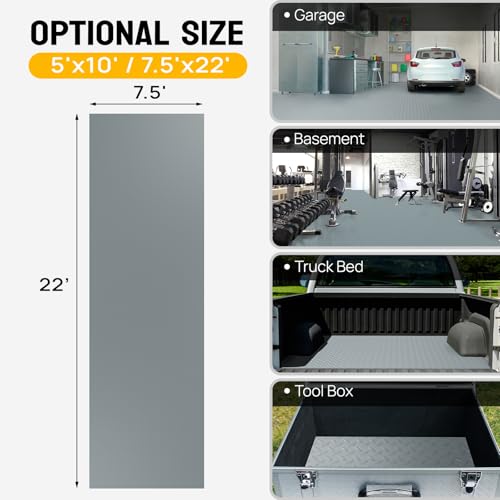 4x8 FT Garage Floor Mat (4' x 8' / Silver)