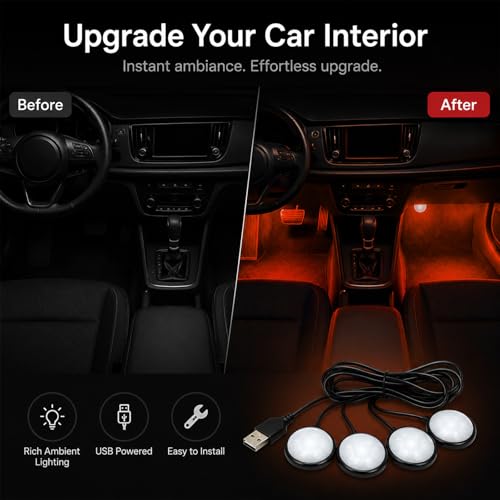 Car Interior LED Lights (Orange)