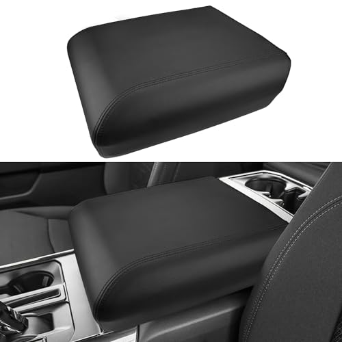 Center Console Cover for 2025 2026 Ford F150 Accessories Interior 2021 2022 2023 2024 Car Middle Arm Rest Armrest Lid Seat Cover Protector Elbow Cushion Pad (black stitches / 2021-2026)