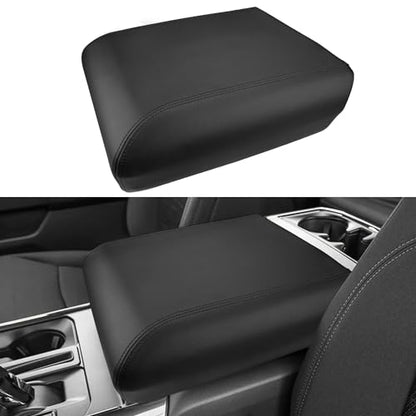 Center Console Cover for 2025 2026 Ford F150 Accessories Interior 2021 2022 2023 2024 Car Middle Arm Rest Armrest Lid Seat Cover Protector Elbow Cushion Pad (black stitches / 2021-2026)