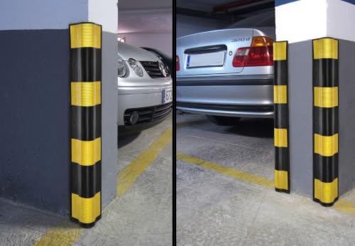 Pair of Rubber Rounded Corner Guards 31" Parking Garage Columns (Rounded)