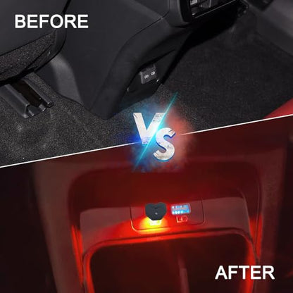 2PCS USB LED Car Interior Atmosphere Lamp