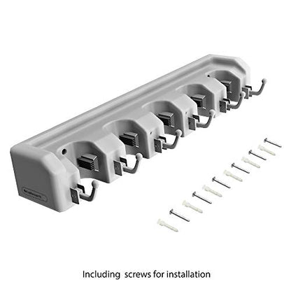 Wall Organizer with Adjustable Slots and Hooks (ONE PACK)