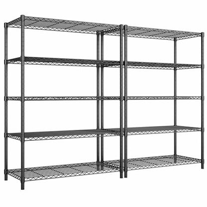 5 Tier Adjustable Storage Shelves (13.8"D x 35.5"W x 71.1"H)