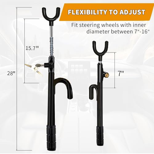 Heavy Duty Steering Wheel Lock (Black)