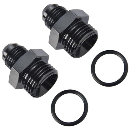 4AN Male Flare to 6AN ORB O (4AN to 6AN ORB / Black - 2PCS)