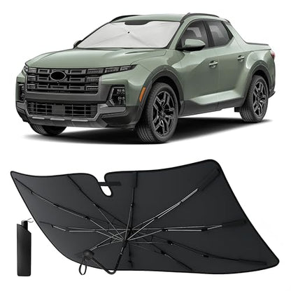 Umbrella Foldable Windshield Sun Shade Fit for 2022 (Hyundai Santa Cruz 2022-2026)