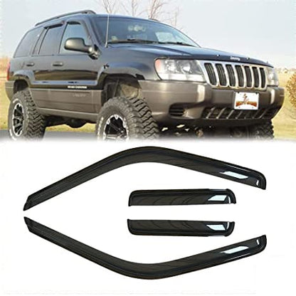 Window Visors Rain Guards for 1999 (99-04 Grand Cherokee)