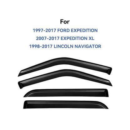 Window Visors Rain Guards for 1997 (1997-2017 Ford Expedition)