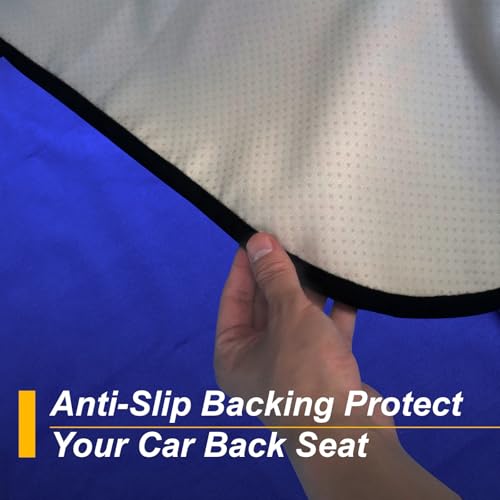 Back Seat Cover for Car Trucks Van SUV Jeep (Rear Bench Seat Towel / Blue)