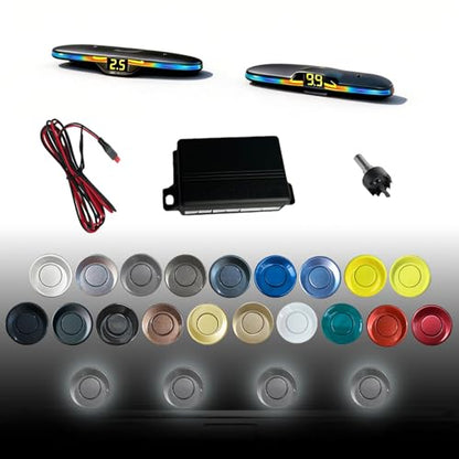 Parking Sensor kit New Feature Rear with Selectable Distance in Feet (Grey)