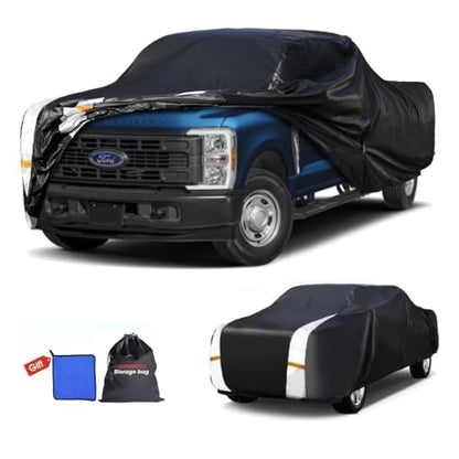 Ford F250 Truck Cover Custom Fit 2001 (F-250(2001-2026) Crew Cab SB / Black Truck Cover)