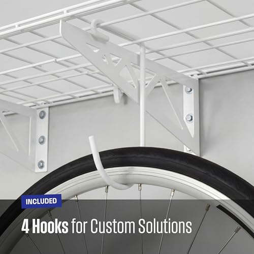 Steel Garage Wall Shelves 2 (18"x48" (2-Pack) / White)