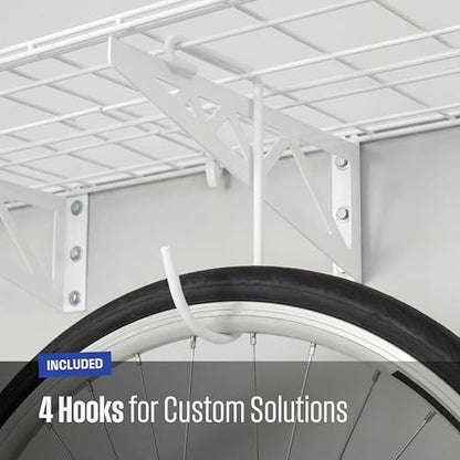 Steel Garage Wall Shelves 2 (18"x48" (2-Pack) / White)