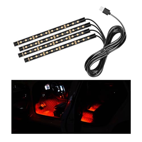 Car LED Strip Light (Red / 48 LED, USB Port)