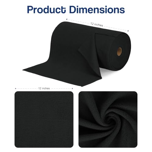 Microfiber Cleaning Cloth Roll (75 Count (Pack of 1) / Black)