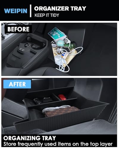 for Lower Center Console Organizer Tray Compatible with 2022 (IX 22-26 Lower Center Tray)