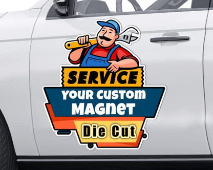 Die Cut Custom Car Magnet Sign