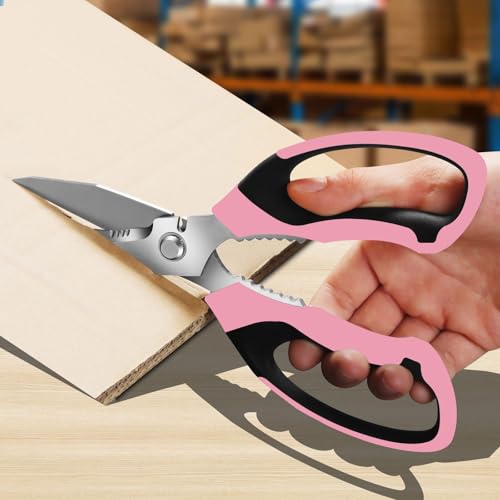 Utility Scissors All Purpose heavy duty 8 (Pink)