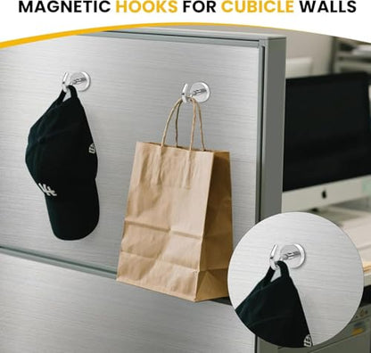 Magnetic Hooks 12pcs 50lbs Cruise Essentials 2026 Magnet Hook (Silver / 0.78in)