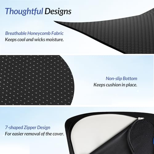 Pioneering Seat Cushion for Pressure Relief (Black)