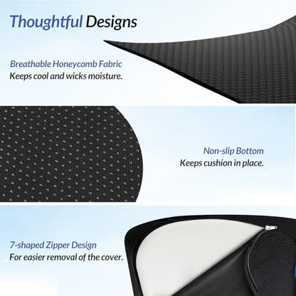 Pioneering Seat Cushion for Pressure Relief (Black)