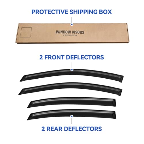 Window Visors Rain Guards for 2006 (2006-2013 Chevy Impala)