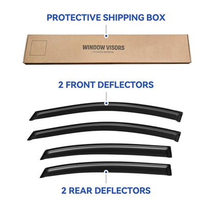 Window Visors Rain Guards for 2006 (2006-2013 Chevy Impala)