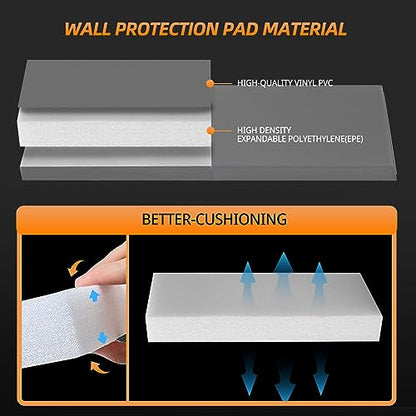 2 Pack Sport Wall Pads 2” Thick Foam Protection Padding Basketball Gym Garage Protectors (60" x 20" x 2" / 2 PACK / LIGHT GREY)