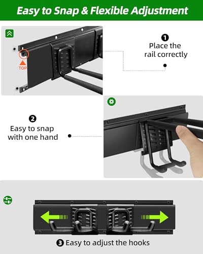64 in Garage Tool Organizer Wall Mount (64 inch 10-Hook)
