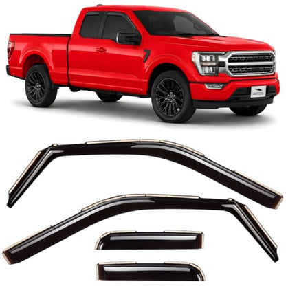 in Channel Extra Durable Rain Guards for Ford F150 2021 (For F150 21-26)