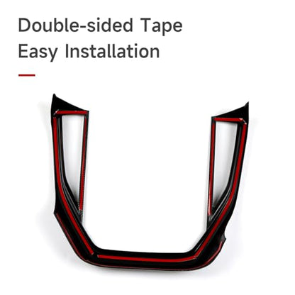 Car Center Console Navigation Panel Sticker ABS Carbon Fiber Decal Interior Trim Only for Subaru Forester 2025 2026 Accessories (Center Console Navigation Decal)