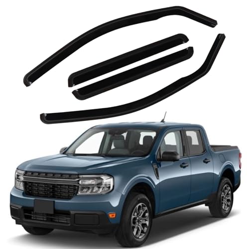 in Channel Rain Guards Fit for Ford Maverick 2022 2023 2024 2025 2026 (Fit for 2022-2026 Maverick)