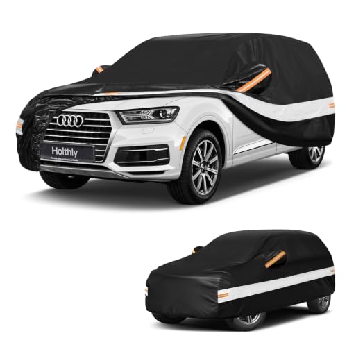 10 Layers SUV Car Cover Custom Fit for Audi Q7 (Black Gray / Custom Fit for Audi Q7)