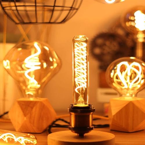 Vintage T10 LED Edison Light Bulb Super Thin Filament (5.1in(130mm)-6Pcs)