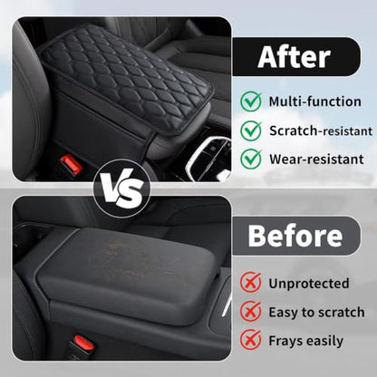 Upgraded Center Console Cover Fit for Volkswagen Tiguan 02 (Fit for Volkswagen Tiguan / #002 Black)