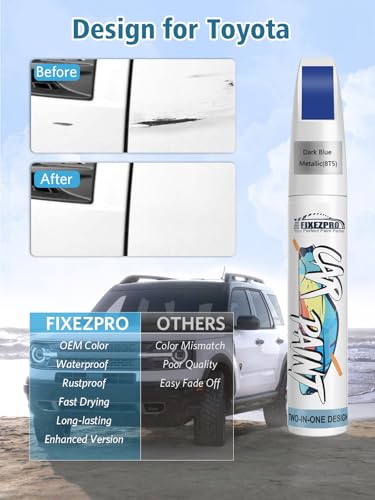 8T5 Dark Blue Metallic Car Touch Up Paint for Toyota (For toyota / Dark Blue Metallic(8T5)for Camry/Prius/Solara Convertible/Prius V/Tacoma/Tundra)