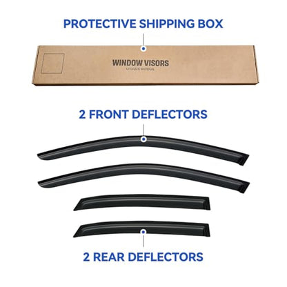 Window Visors Rain Guards for 2002 (2002-2008 Audi A4/S4)