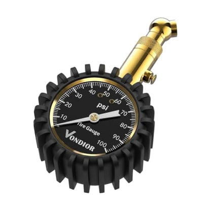 Tire Pressure Gauge 0 (0-100 PSI / Black Tire Gauge w/o‌ Tube)