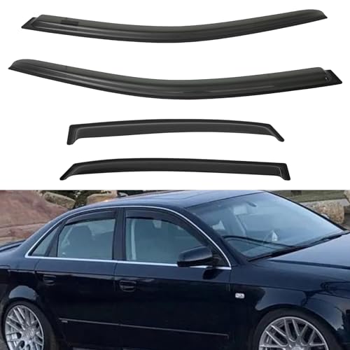 4pcs Window Visor Rain Guards for 02 (2002-2008 B6/B7 A4/A4 B6/B7 S4/RS4)