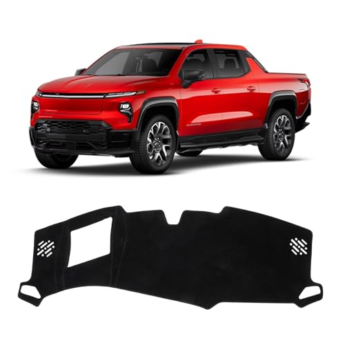 Black Dash Cover for Chevrolet (Silverado EV 24-26(Black))