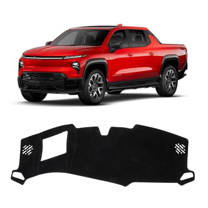 Black Dash Cover for Chevrolet (Silverado EV 24-26(Black))