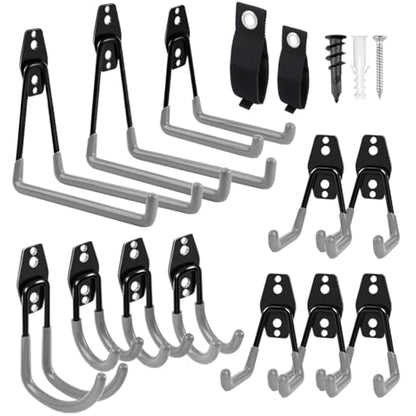 Garage Hooks Heavy Duty 14 Pack (Gray)