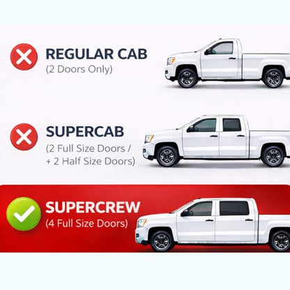 Rain Guards Fit for 1999 (1999-2016 F250/F350/F450/F550 SuperCrew)