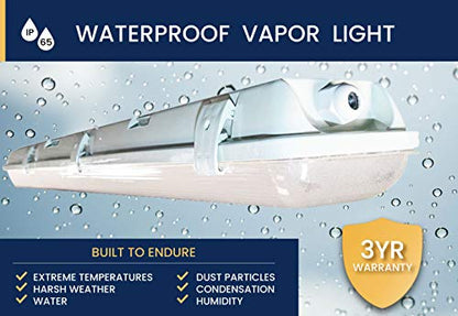 4 FT 6500K 72W LED Vapor Tight Lights