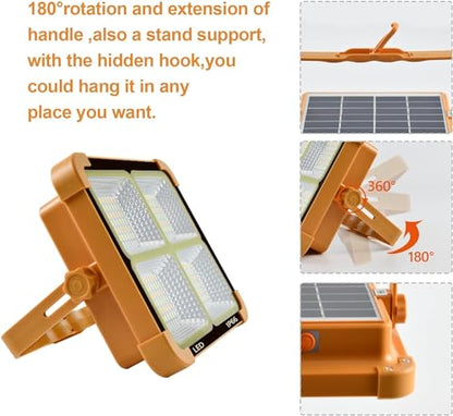 Portable LED Solar Work Light 100W 16500mAh 10000LM (Orange)